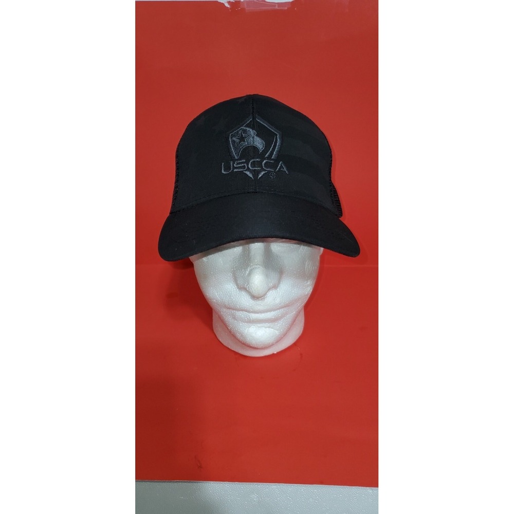 USCCA US Concealed Carry Assoc Hat  Trucker Snapback Black Poly Stars And Stripe
